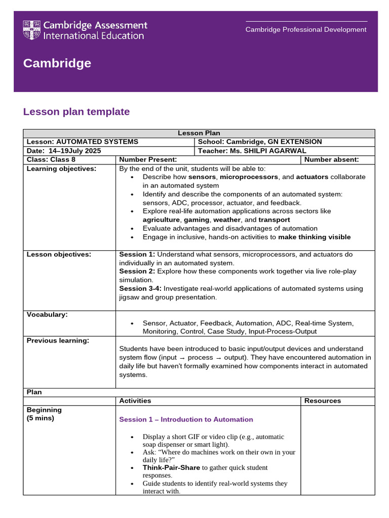 Automated System Week1 PDF Automation Analog To Digital Converter Automated System Week1 PDF Automation Analog To Digital Converter