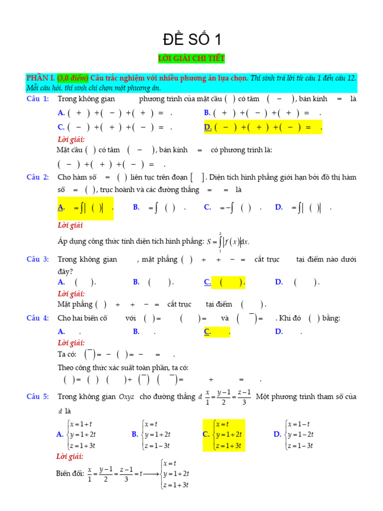 Bo de On Thi Cuoi Hoc Ki 2 Toan 12 Dinh Huong Cau Truc 2025 | PDF