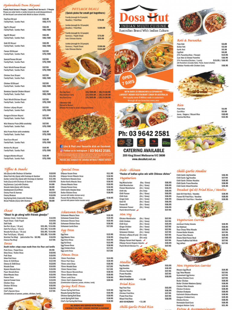 CBD Menu With Telegu Menu | PDF