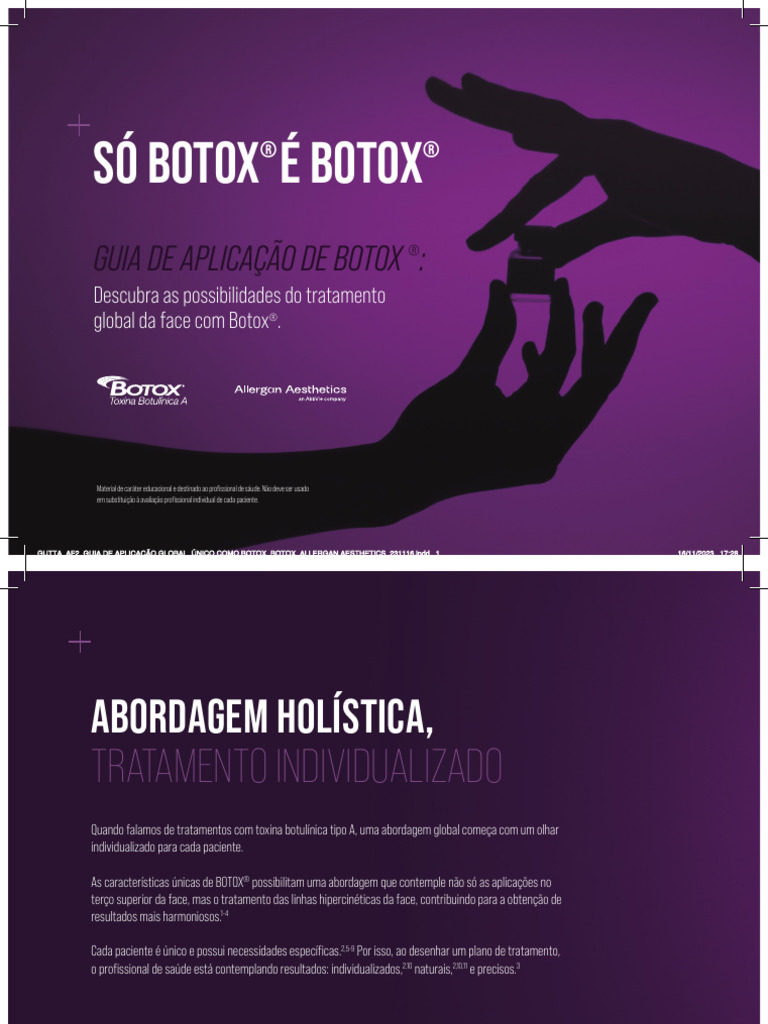 Guia de Aplicação de Botox® na Face | PDF | Toxina botulínica | Músculo