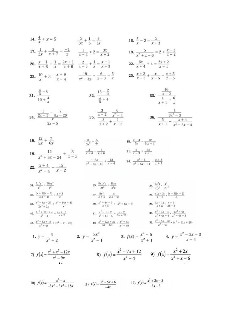 Math Rational Function | PDF