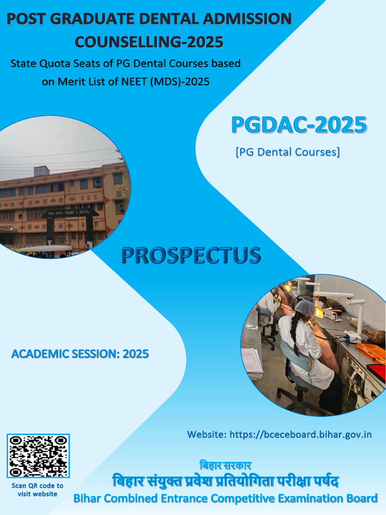 PG Dental Admission Counselling 2025 | PDF | Dental Degree | Doctor Of ...