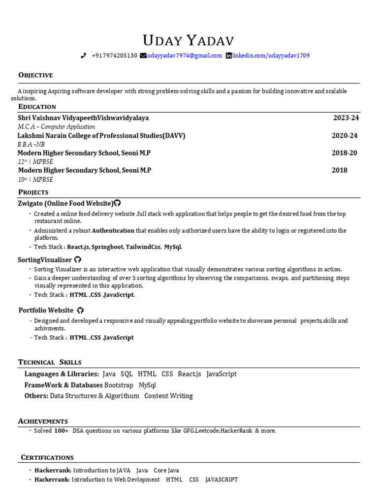 Aspiring Software Developer Portfolio | PDF | Java Script | Web Development