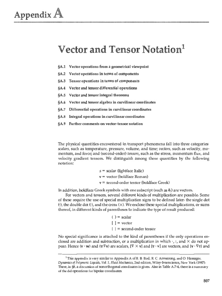 Apendix - A - Tensors Apendice A Fenomenos D | PDF