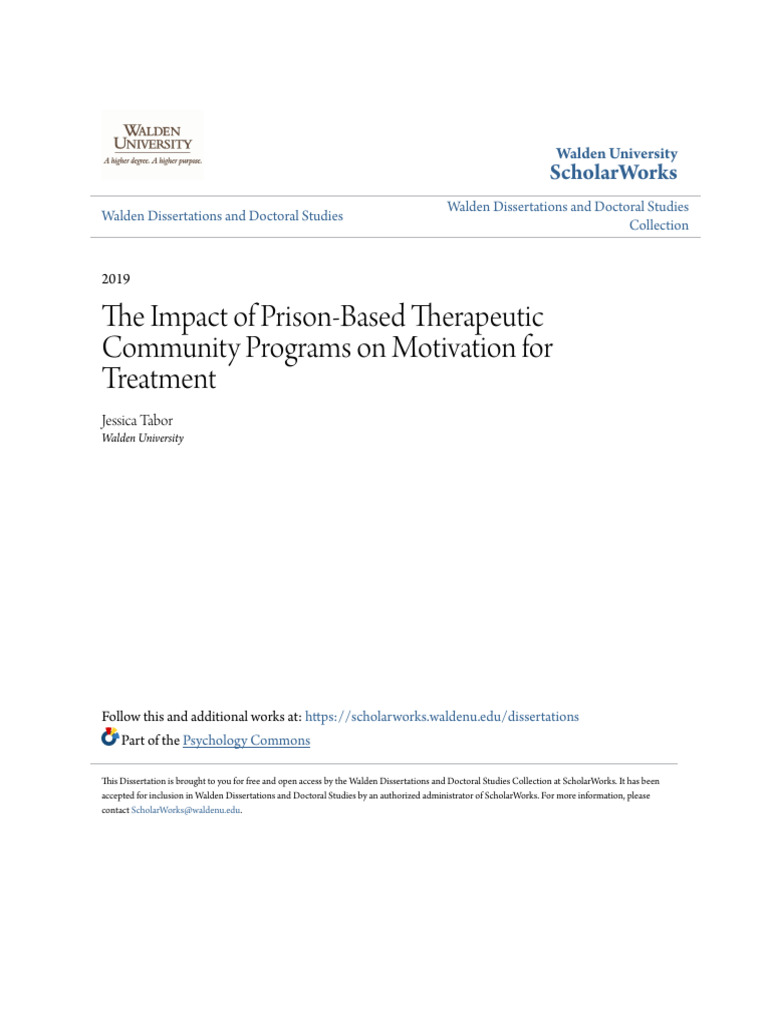Impact of Therapeutic Communities on Motivation | PDF | Prison ...
