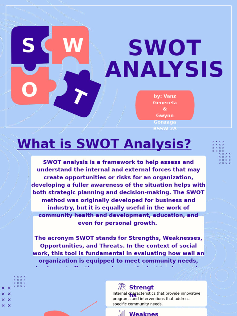 SWOT Analysis in Social Work Practice | PDF | Swot Analysis | Social Work