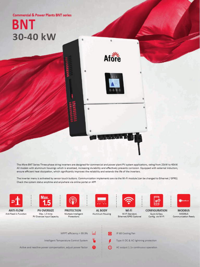 BNT Series Inverters for Commercial PV Systems | PDF | Power Inverter ...
