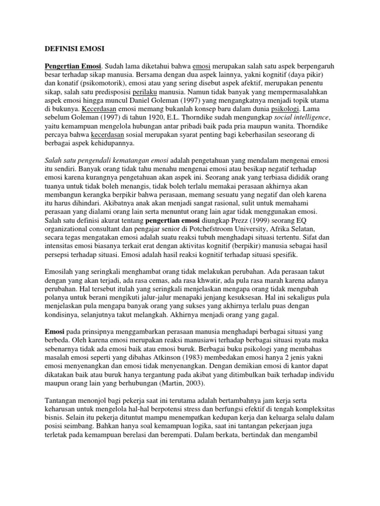 Definisi Emosi Pdf