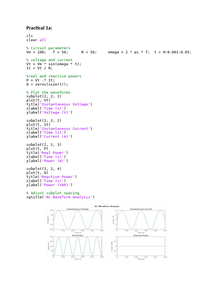 AC Circuit Analysis and Power Calculations | PDF | Ac Power | Quantity