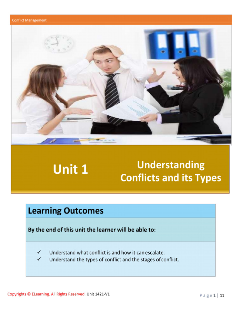 1677073887unit 1 Understanding Conflicts and Its Types | PDF