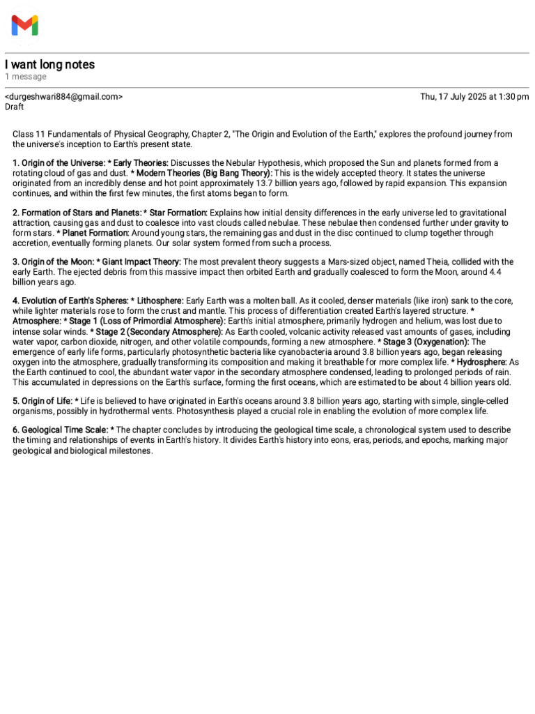 Gmail - I Want Long Notes | PDF | Earth | Giant Impact Hypothesis