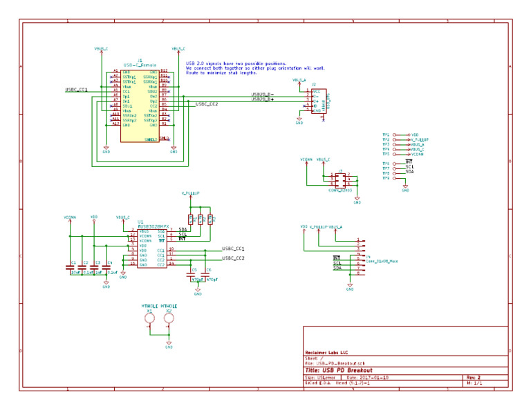 USB PD Breakout Schematic Design | PDF