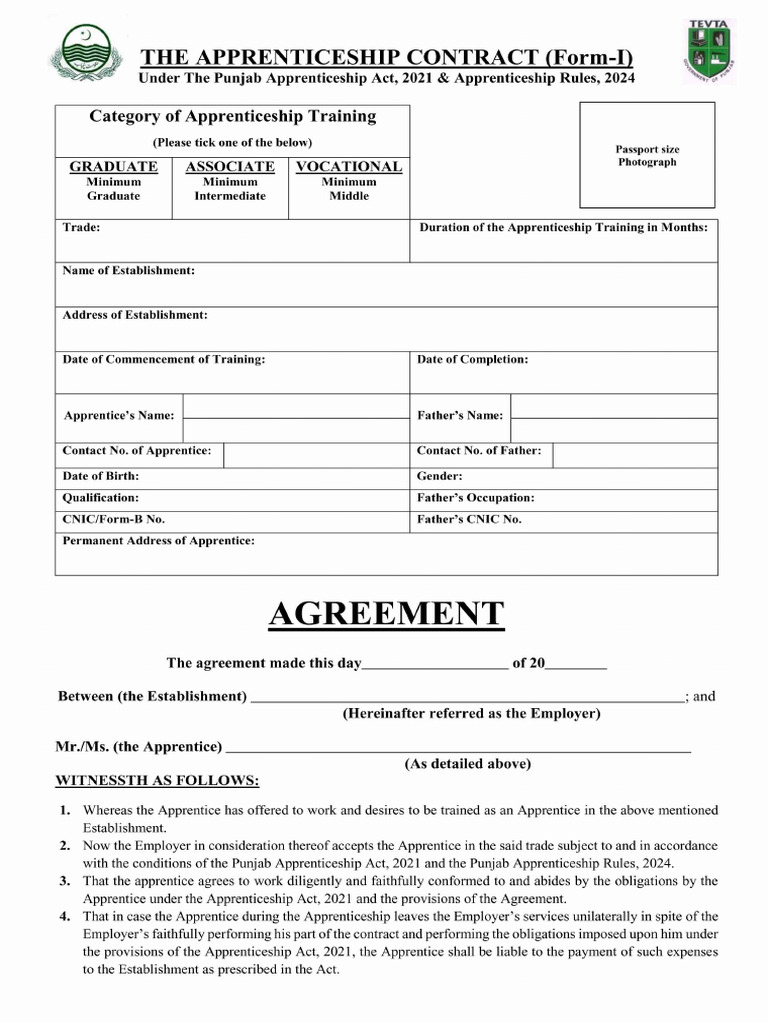 Appriticship Form | PDF