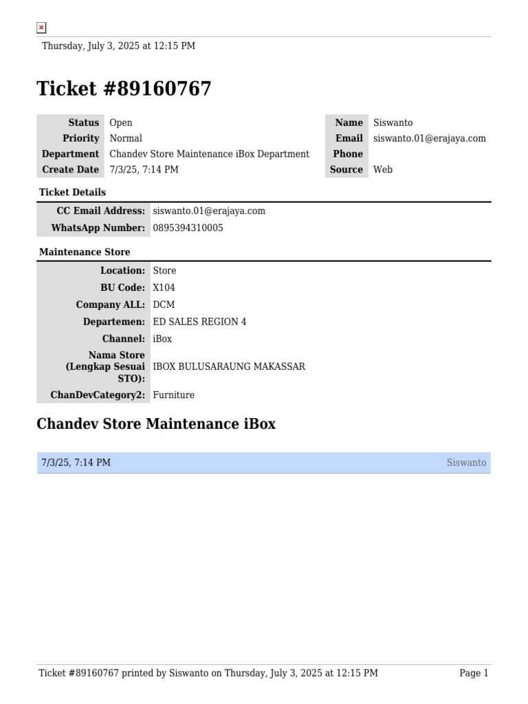 Ticket 89160767 | PDF