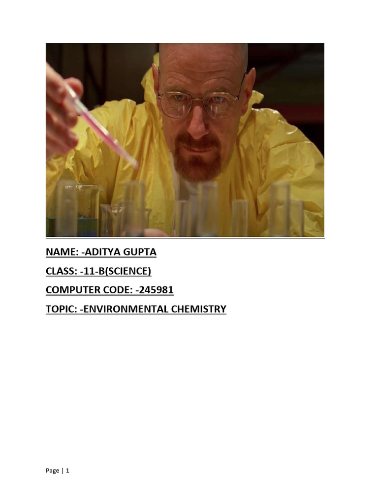 Original Chem Proj Isc 2025 Aditya Guppy | PDF | Greenhouse Effect ...