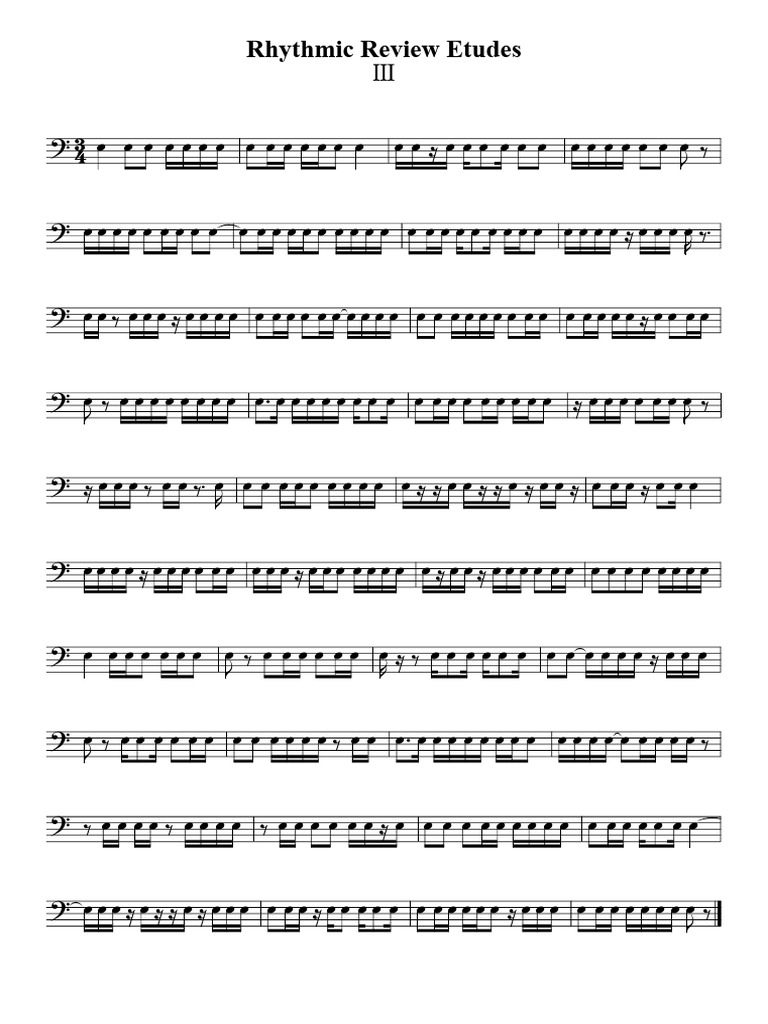 Rhythmic Review Etudes | PDF