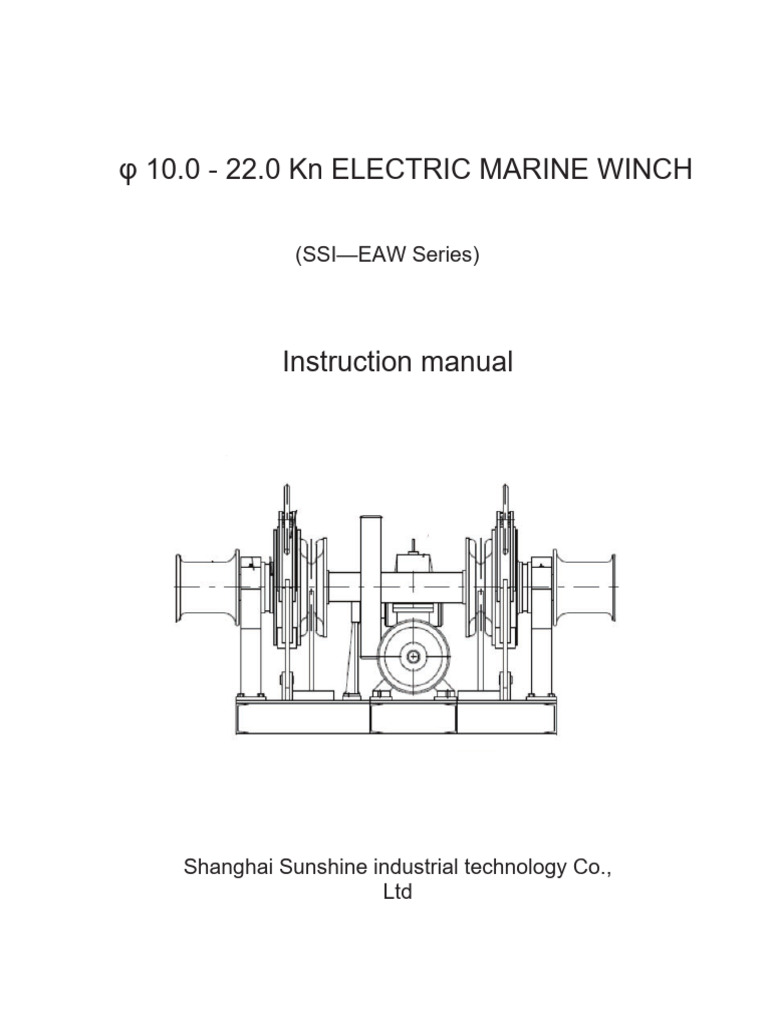 Electric Marine Winch Manual | PDF | Clutch | Anchor