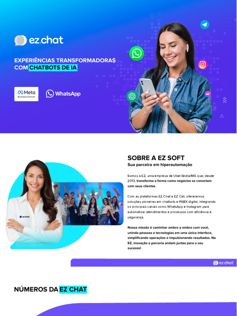 Plataforma EZ Chat: Transformação Digital | PDF | Centro de atendimento ...