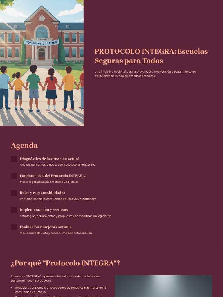 Protocolo INTEGRA: Seguridad Escolar Integral | PDF | Educación de la ...