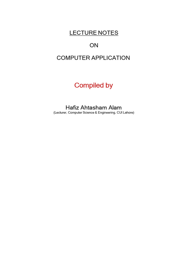 Computer Applications in Business Overview | PDF | Random Access Memory ...