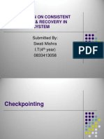 Presentation On Consistent Checkpoints & Recovery in Distributed System