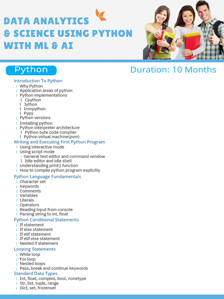 Python for Data Analytics & ML | PDF | Python (Programming Language ...