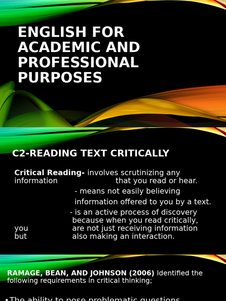 Mastering Critical Reading Skills | PDF | Information | Critical Thinking