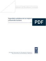 Seguridad Ciudadana de Las Mujeres y Desarrollo Humano