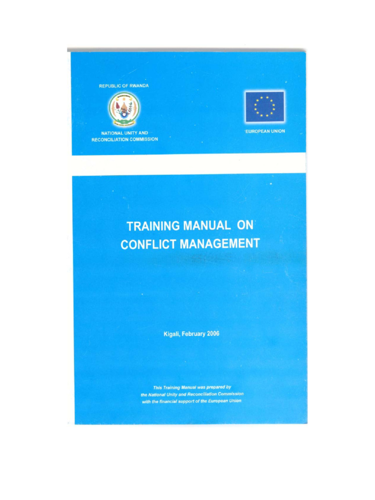 Conflict Management Training Manual | PDF | Negotiation | Employment