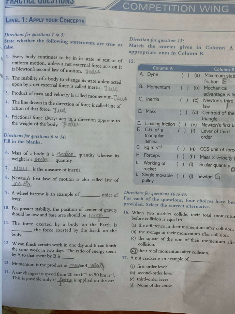 Physics Lernity Homework 2 - Compressed | PDF
