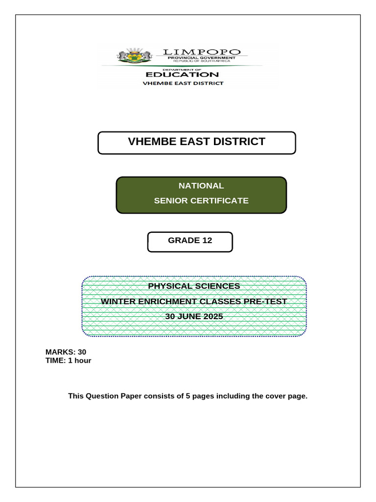 GRADE 12 EXAMINATION GUIDELINES 2025 PDF DOWNLOAD PHYSICAL SCIENCES visual data 4