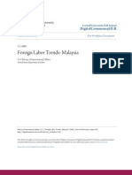 Foreign Labor Trends in Malaysia
