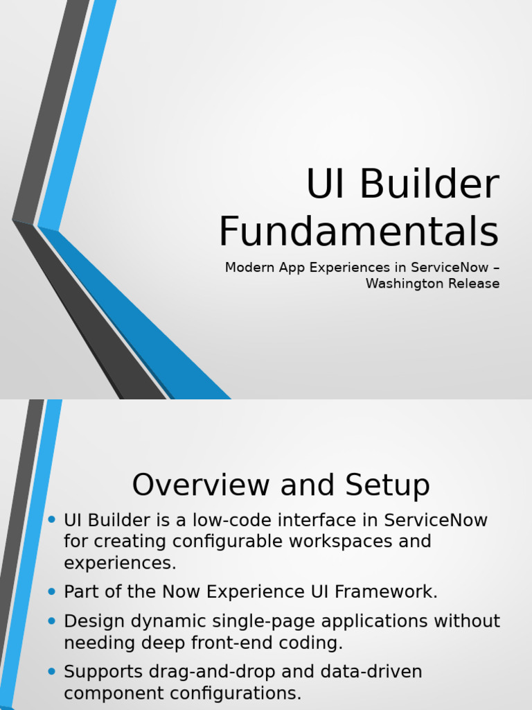 ServiceNow UI Builder Overview | PDF | User Interface | System Software