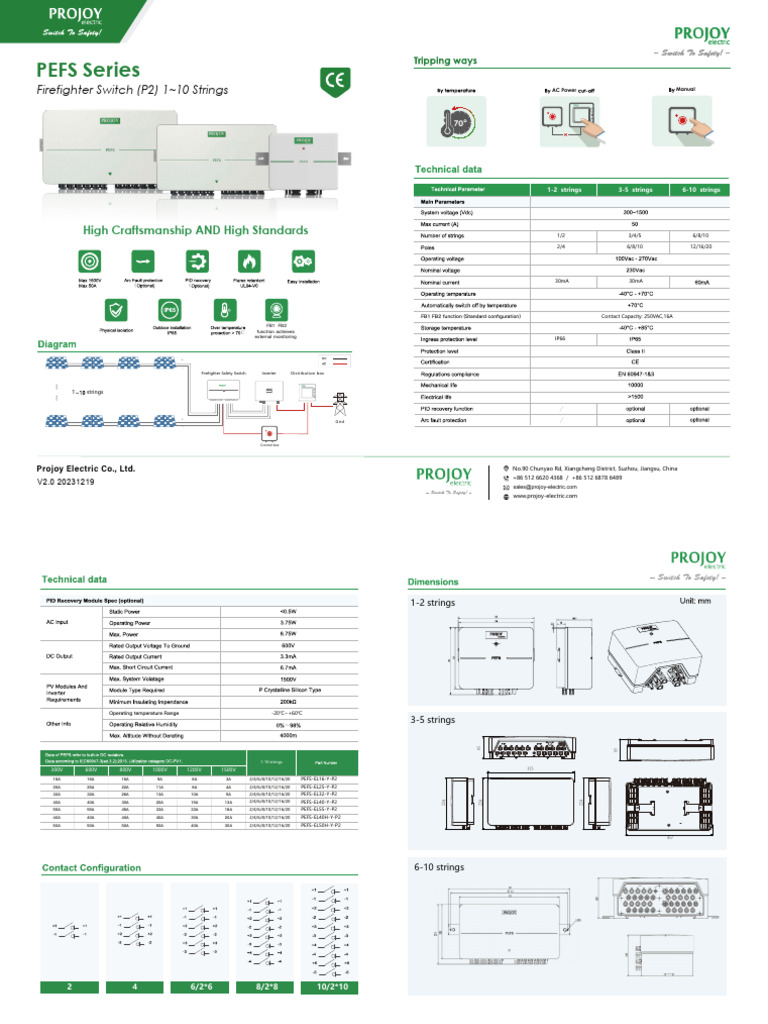 PEFS Series Firefighter Switch (P2) V2.0 | PDF | Electric Power ...