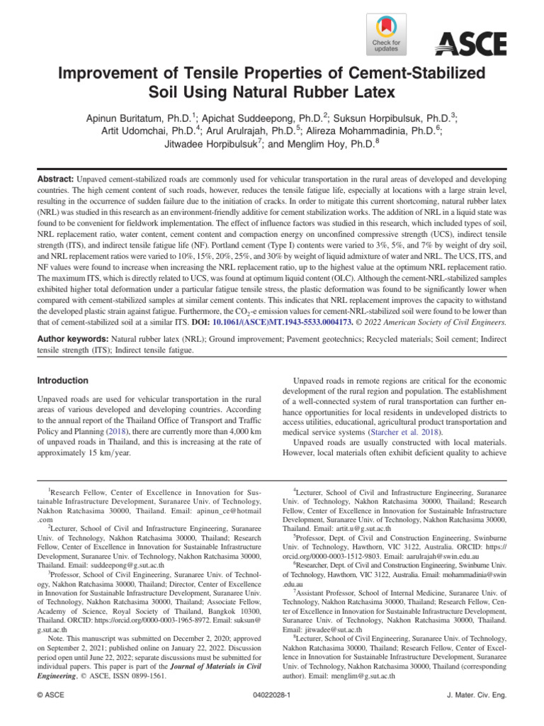 Enhancing Cement-Stabilized Soil with NRL | PDF | Strength Of Materials ...