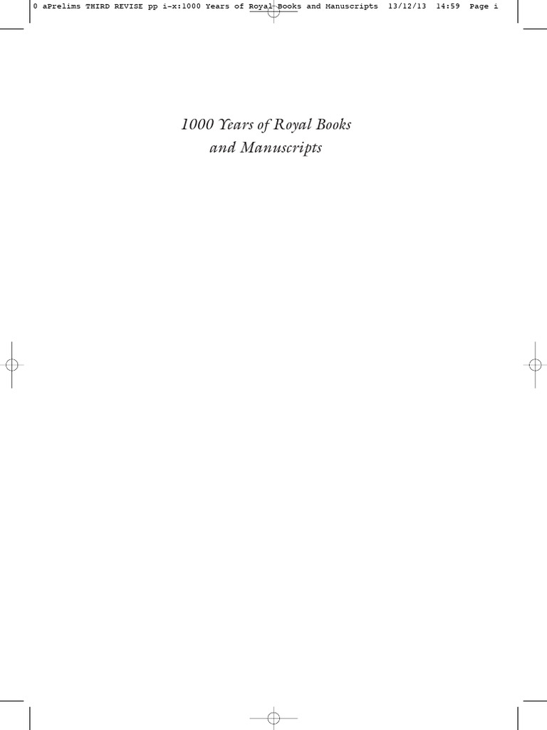 1000 Years of Royal Books and Manuscript | PDF | Folio | Manuscript