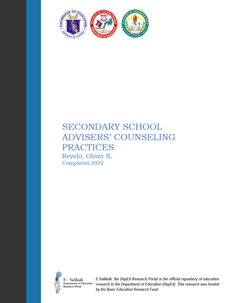 Secondary School Counseling Practices | PDF | Psychotherapy | Self Harm