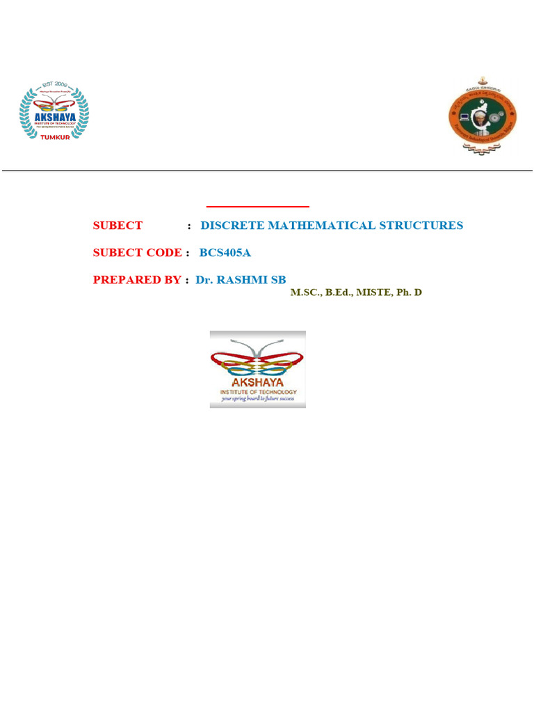 DMS Lecture Notes for BCS405A | PDF | Group (Mathematics) | Function ...