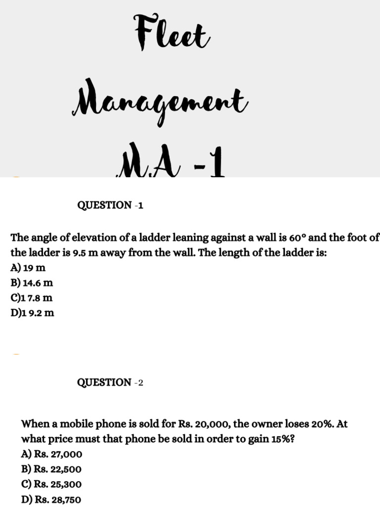 Math and Logic Quiz Questions | PDF