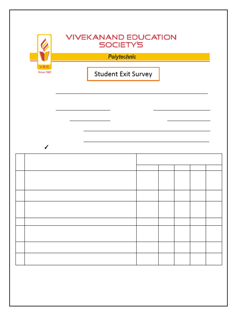 Student Exit Survey for Diploma Programs | PDF