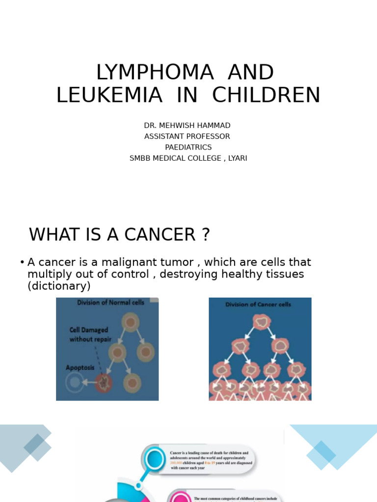 Pediatric Lymphoma and Leukemia Overview | PDF | Leukemia | Lymphoma