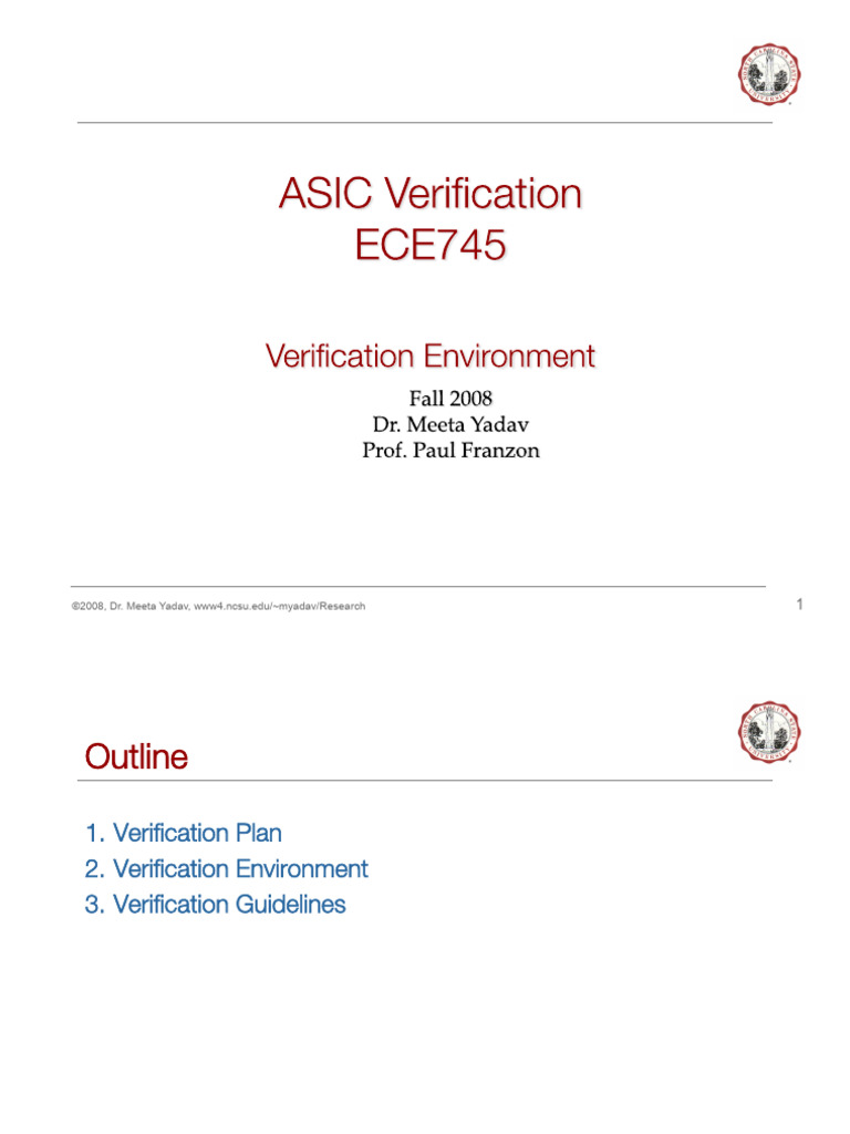2.verification Environment 1up | PDF | Formal Verification | Simulation