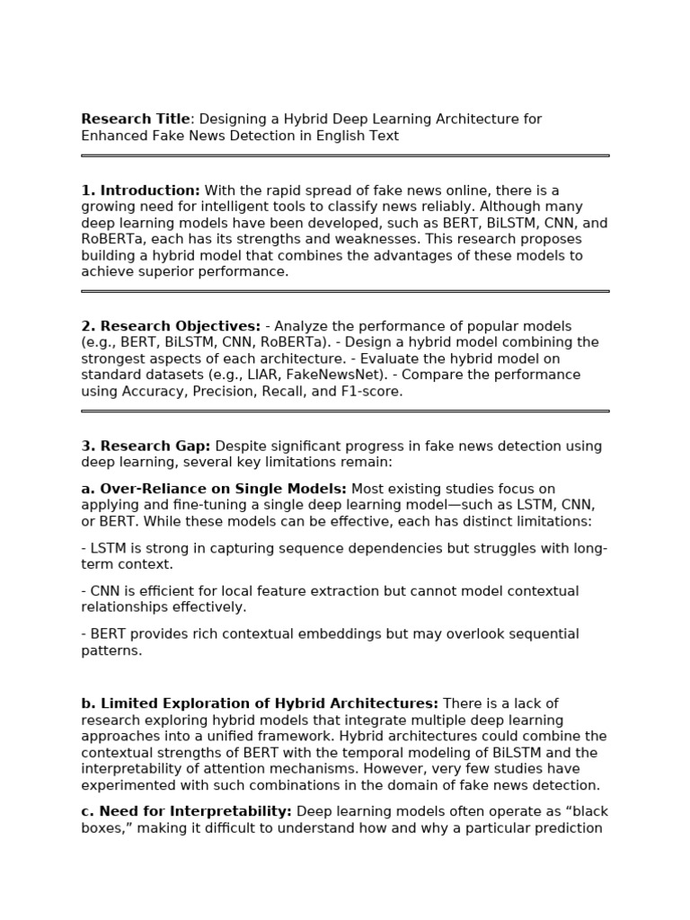 Hybrid Deep Learning for Fake News Detection | PDF | Deep Learning ...
