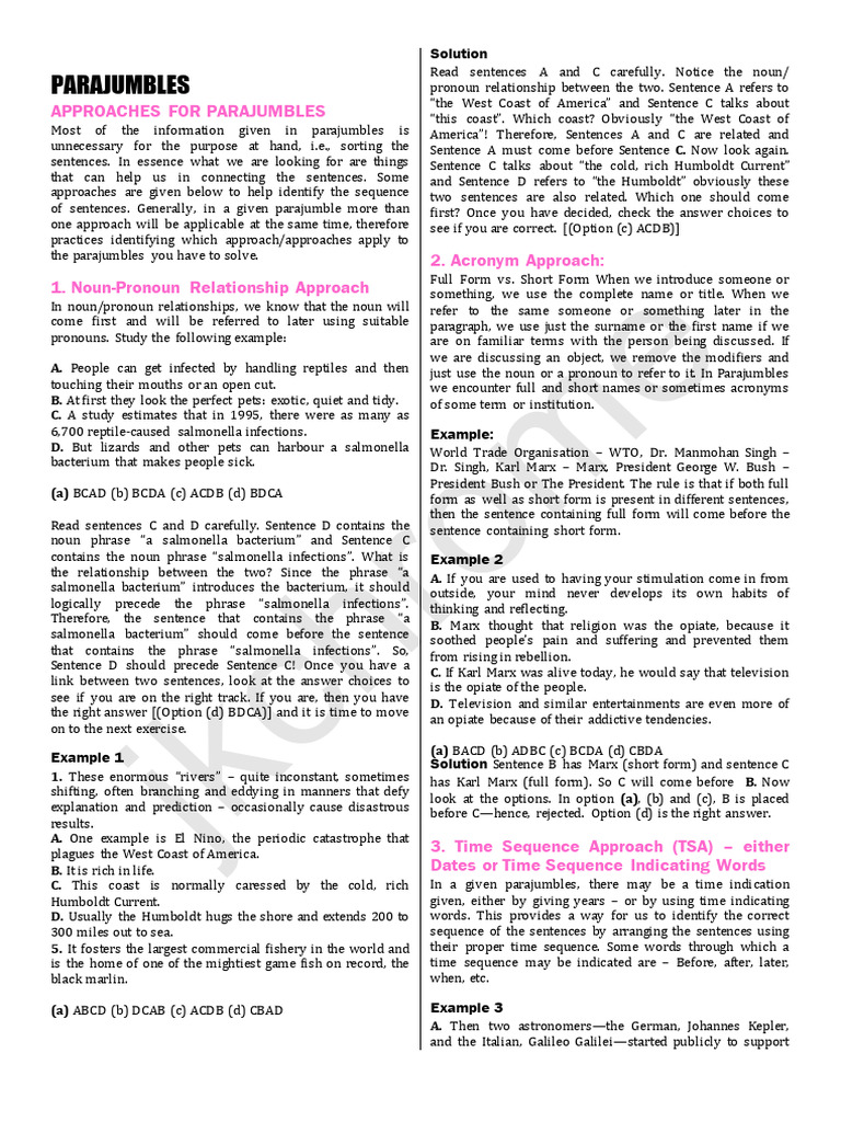 Effective Approaches for Parajumbles | PDF | Phobia | Heliocentrism