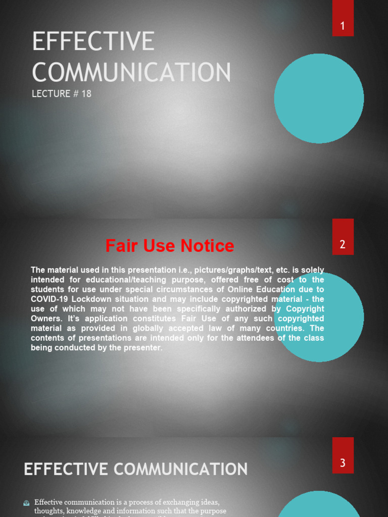 Effective Communication Skills Overview | PDF | Communication ...