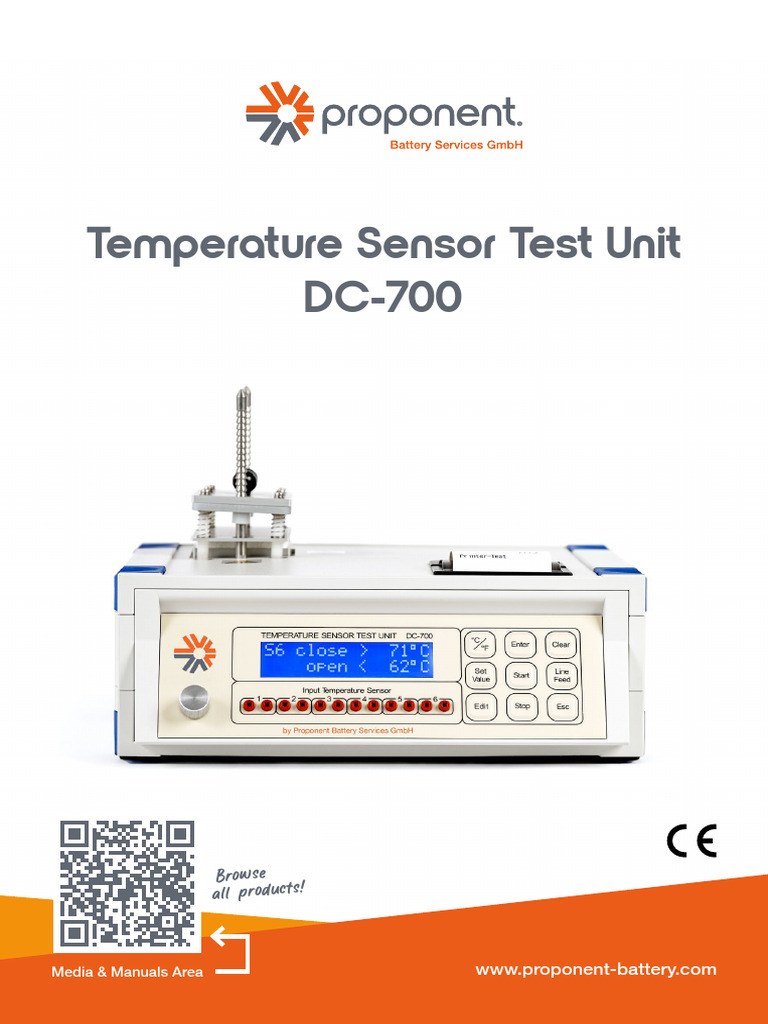 DC-700 Temperature Sensor Tester | PDF | Fuse (Electrical) | Electrical ...