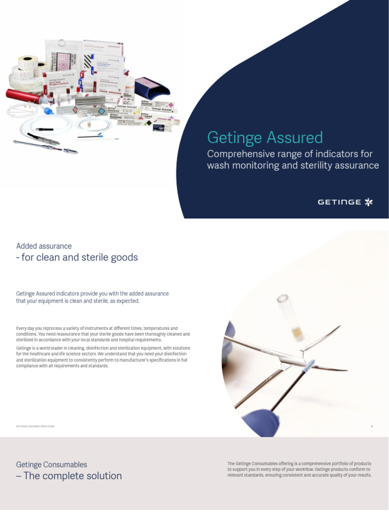 Getinge Assured: Sterility Solutions | PDF | Sterilization (Microbiology)