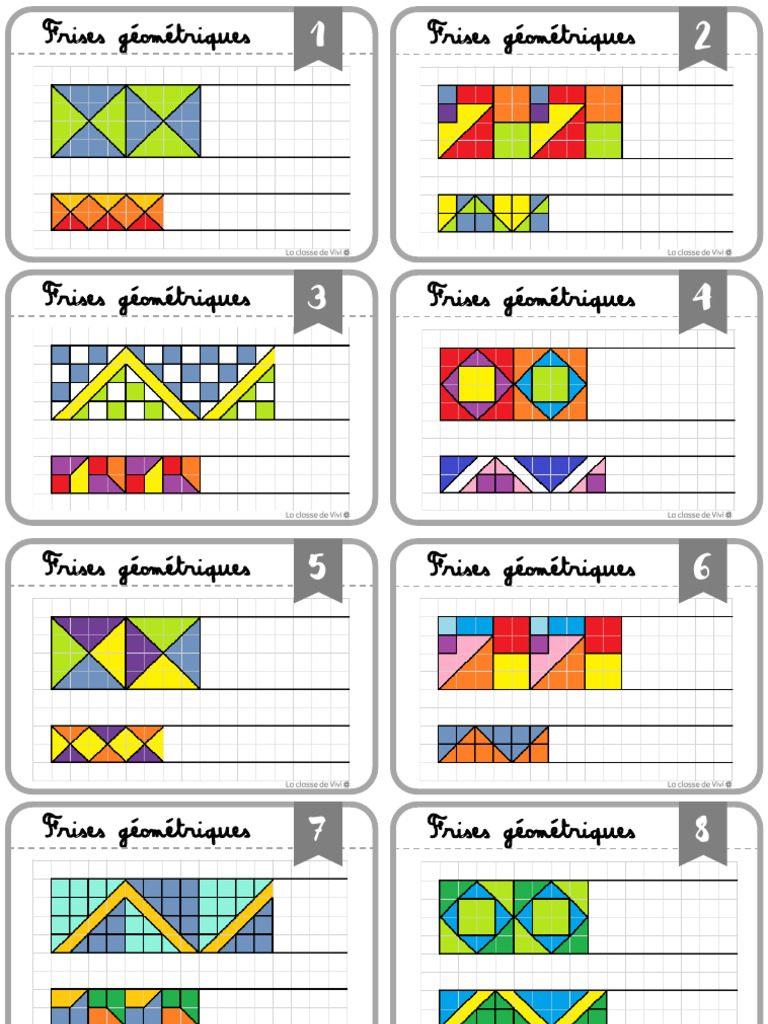 Frises A Continuer Géométrie | PDF