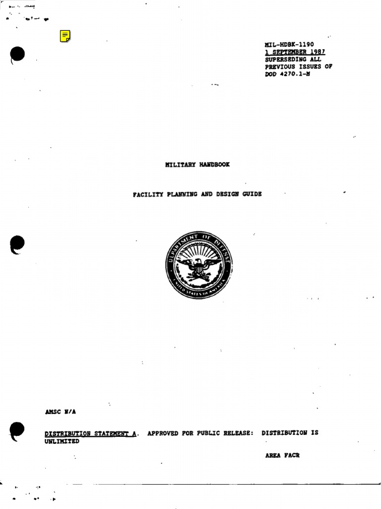 MILHDBK1190 Facility Planning & Design Guide PDF Occupational