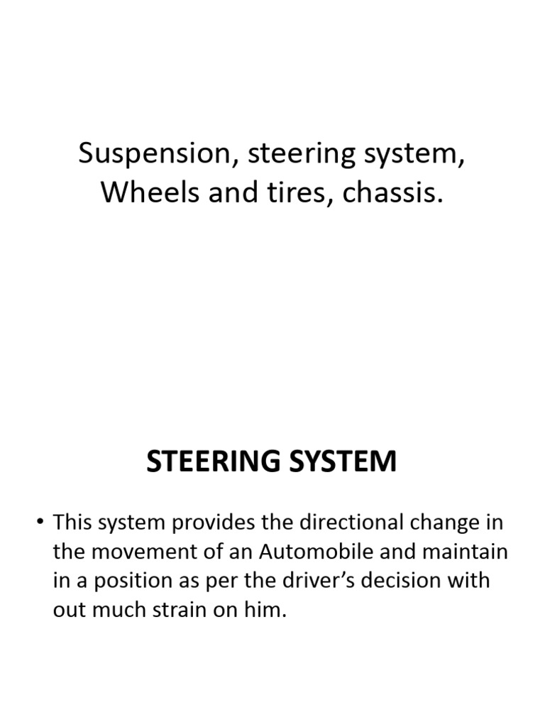 Steering System and Linkage Overview | PDF | Steering | Tire